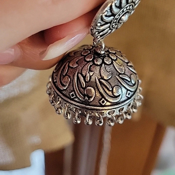 🔥LAST PAIR🔥 Bohemian Sunflower Jhumka Drop Earrings - Picture 7 of 7